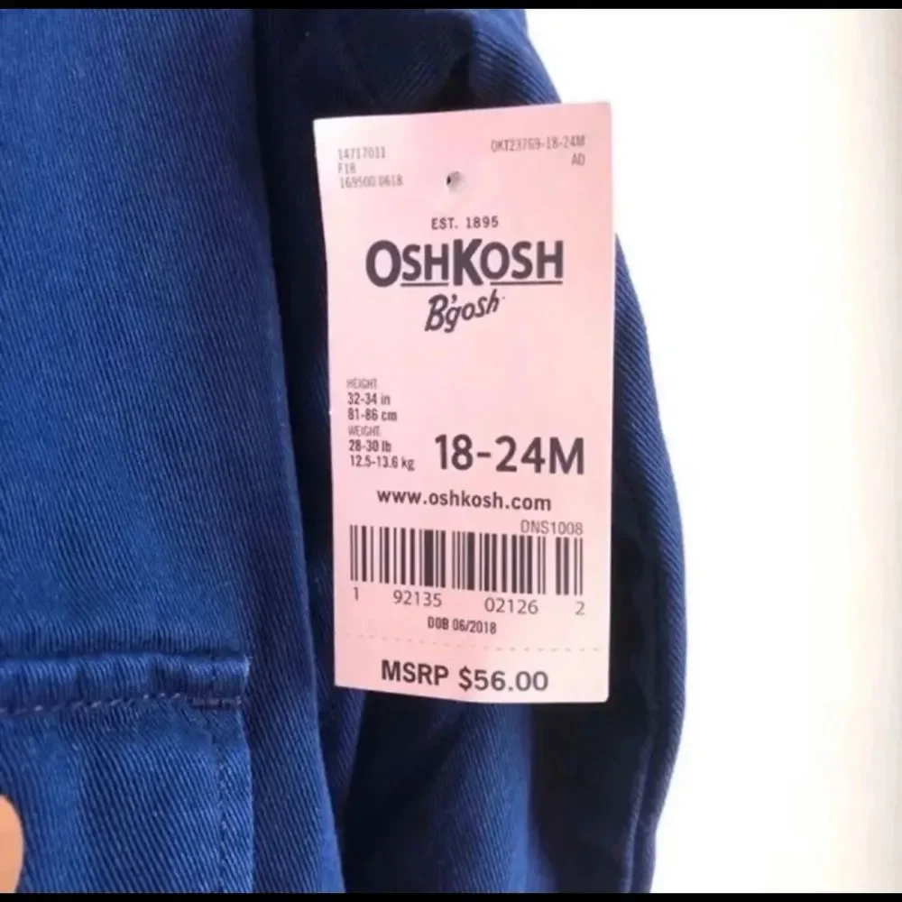 Oshkosh Navy Blue & Punk shooting star jacket 18-24 month NWT